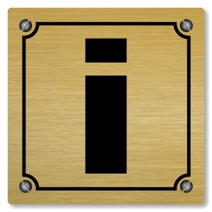 Informace, 80x80mm, zlatá, Kansas